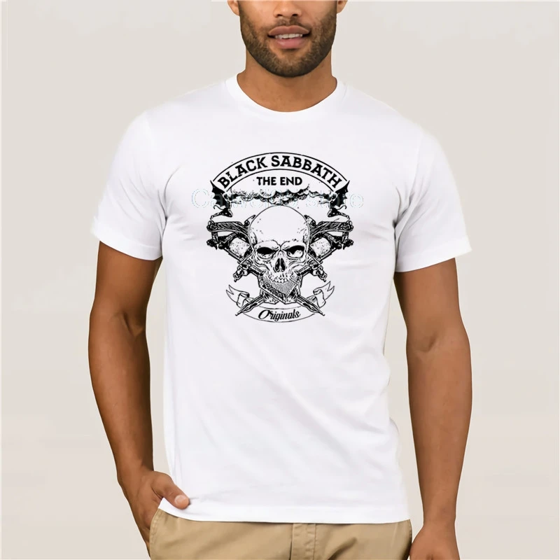 Fashion Heaven and Hell T-Shirt Men Heavy Metal Rock Band T Shirt Short Sleeve Men's Skull Clothing Concert Tees Top Drop Ship