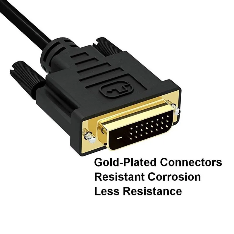 DVI to VGA Adapter DVI 24+1 Dual Link to VGA Male to Female 1080P Video Cable Converter for Gaming DVD Laptop HDTV Projector DVI to VGA Adapter DVI 24+1 Dual Link to VGA Male to Female 1080P Video Cable Converter for Gaming DVD Laptop HDTV Projector