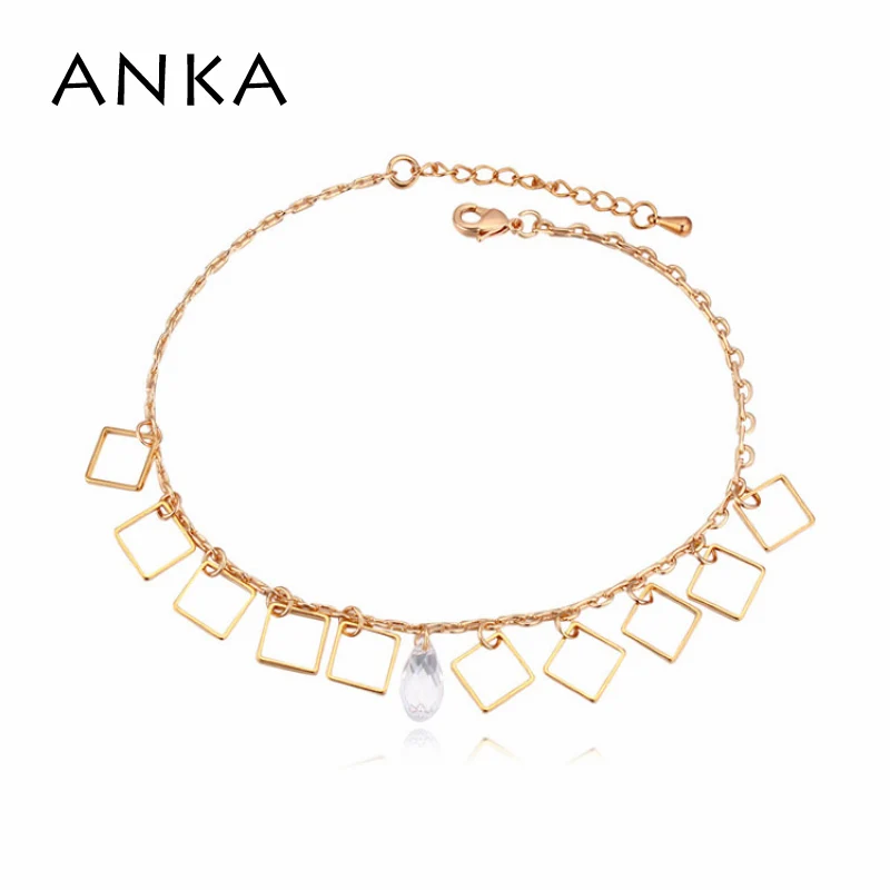 

ANKA brand barefoot trendy crystal anklets for women with Crystal from Swarovski fashion summer sexy leg chain Jewelry 121315