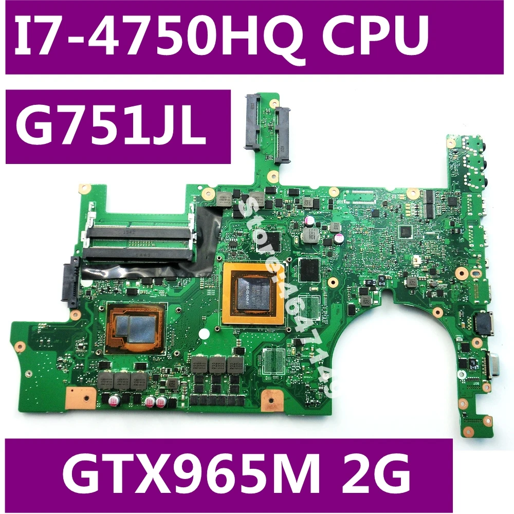 G751JL с i7-4750HQ процессором GTX965M 2 Гб материнская плата REV 2,0 для ASUS G751J G751JL материнская плата для ноутбука 90NB0890-R02000 тест ОК