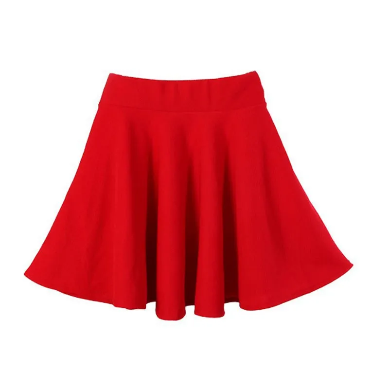 

Spring New Women Candy Color Casual A-line Flared Mini Circle Short Pleated Women Skirt ht