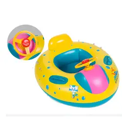 Летний детский круг для плавания, детская лодка для плавания, надувной круг для плавания с рогом, Солнцезащитная вода, игрушки