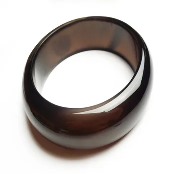 

CPAM New Arrival Just One Natural Black Obsidian Stone Women Fashion Bangles Inner Diameter 61mm