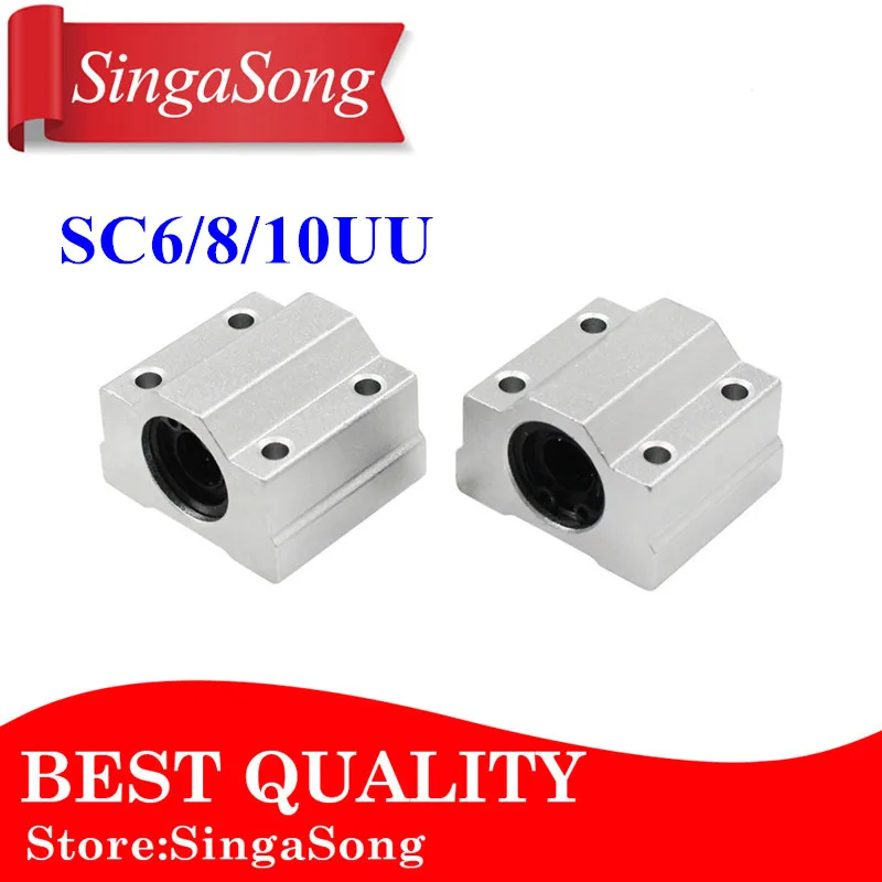 4pcs SC6UU SC8UU SC10UU SC12UU Linear Ball Bearings For XYZ Rail Shaft ...