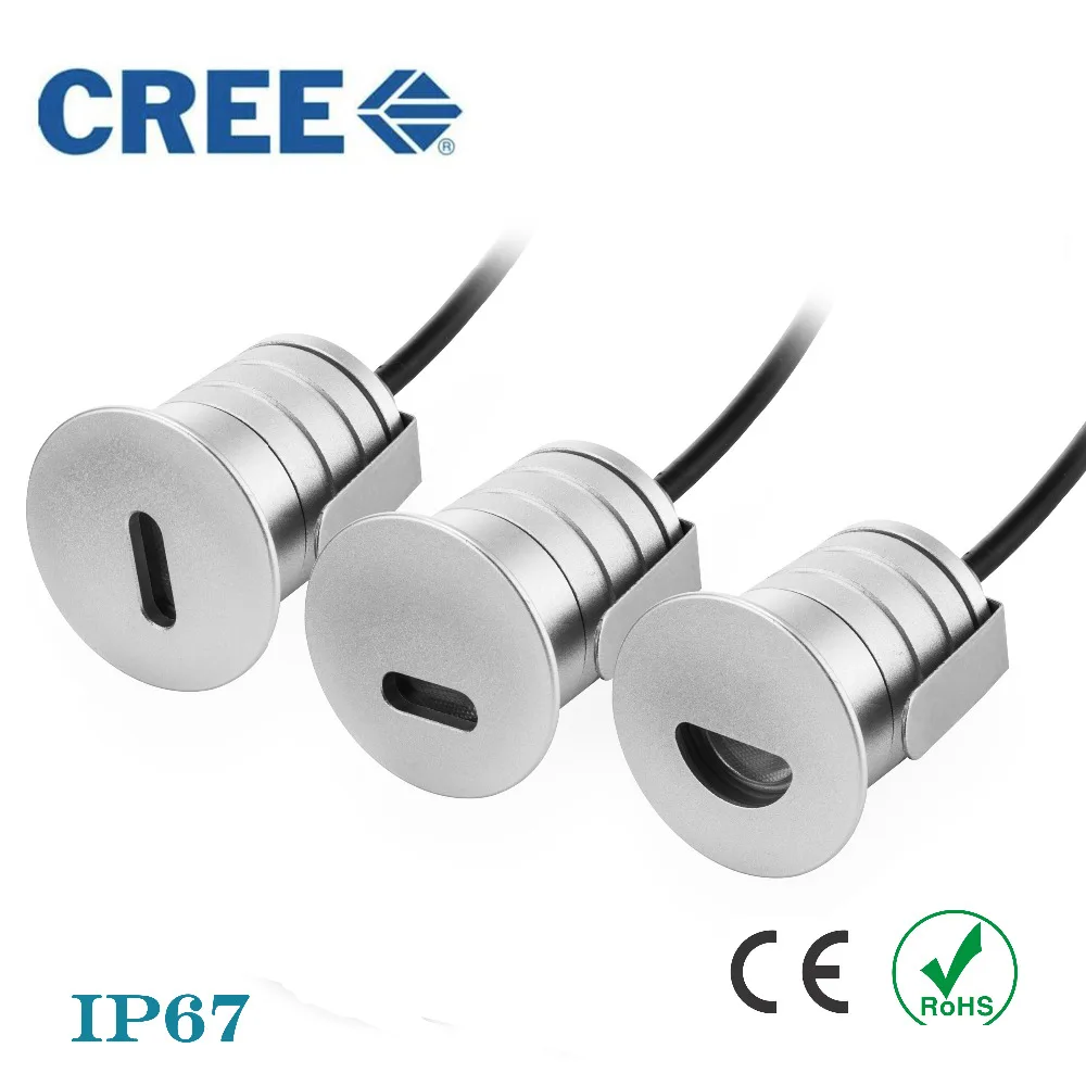 

Free shiping IP67 1W outdoor round Stairs light 12v 24v LED Step lights LED underground light