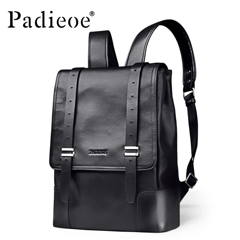 

Padieoe Luxury Brand Genuine Leather Backpack Fashion Business Large Capacity Men Backpacks
