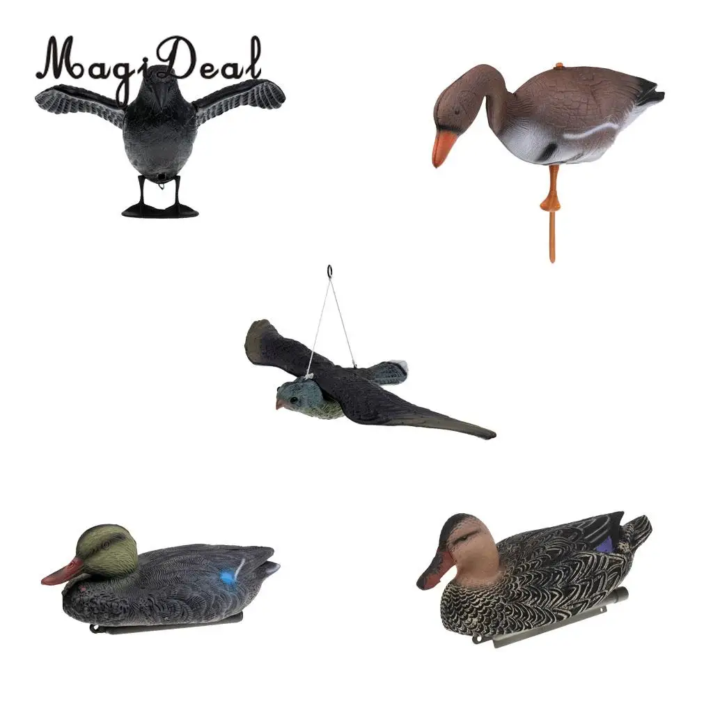 MagiDeal Outdoor Shooting Hunting Target Duck Goose Crow Bird Decoy Garden Lawn Decor Scarer Various Choices