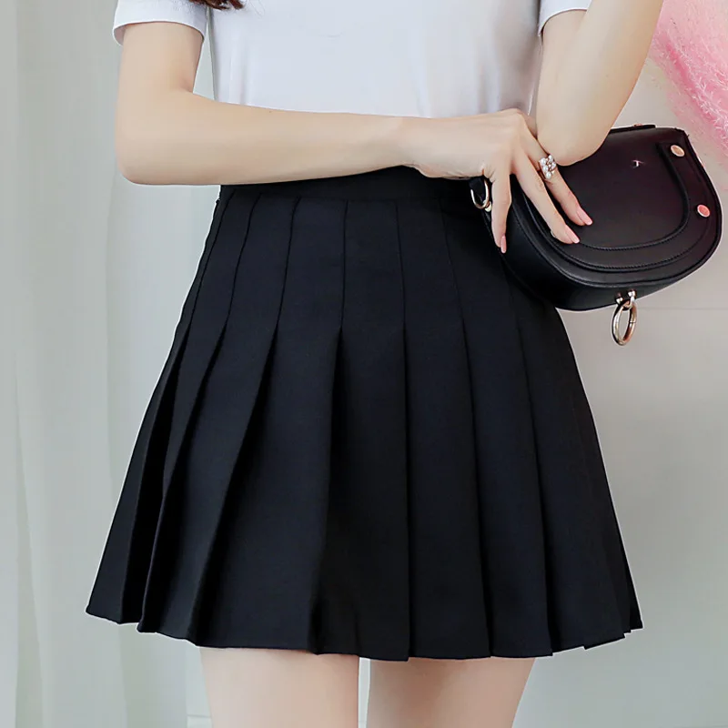 

Kpop Ulzzang Black Pink Mini Skirt Women Summer 2019 Harajuku Kawaii Skirts Womens Korean Schoolgirl Streetwear Skirts