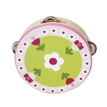 1 шт./упак. " ручной бубен ручного барабана ударная игрушка с 4 наборами металлические Jingles для детской вечеринки(4 узора Случайная