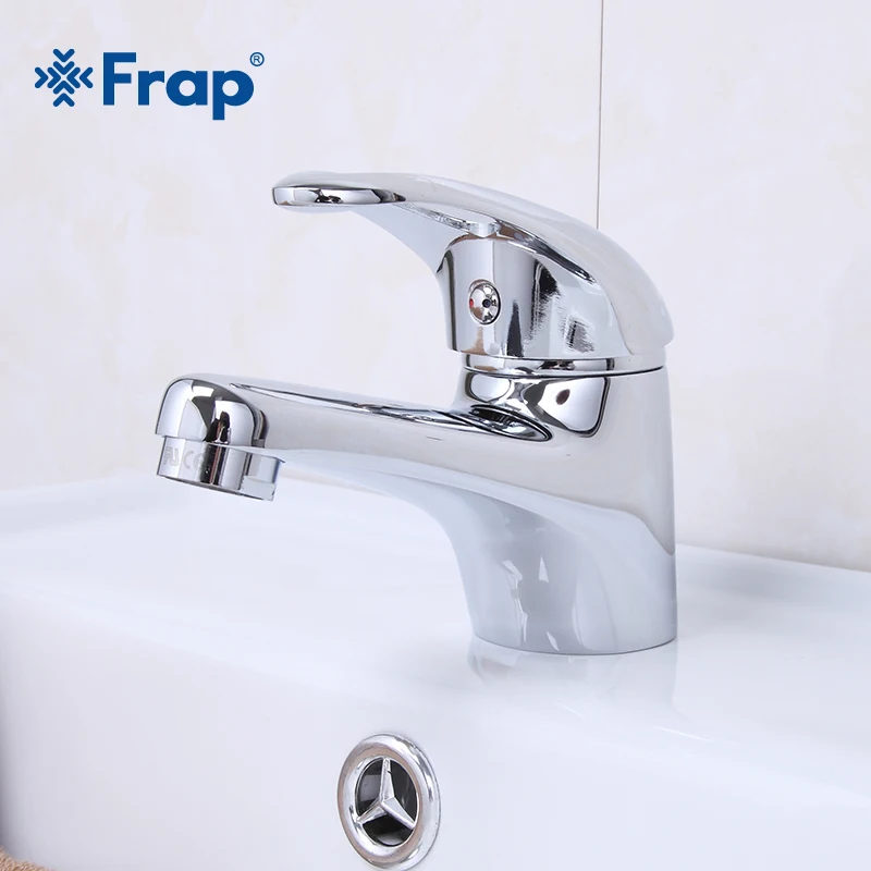 

Frap Chrome Polished Basin Faucet Deck Mounted Single Handle Single Hole Kitchen Taps Cold and Hot Water Mixer Crane Tap F1003