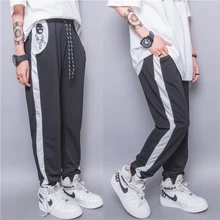 Fashion fashion HARAJUKU zipper embroidery skull pocket bars drawstring casual pants female
