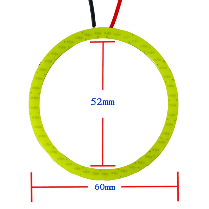 1 пара(2 шт) 12 В ангельские глазки 50 мм 60 мм 70 мм 80 мм 90 мм 100 мм 110 мм 120 мм свет Автомобильный светодиодный фонарь COB ангельские глазки светодиодный CCFL Halo Кольцо