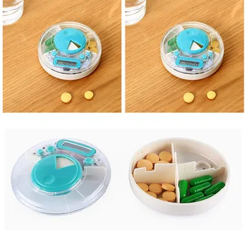 

Portable Alarm Seal Pill Storage Case Timed Reminder Vitamin Medical Medicine Organizer Box Kit Container Dropshipping DFA