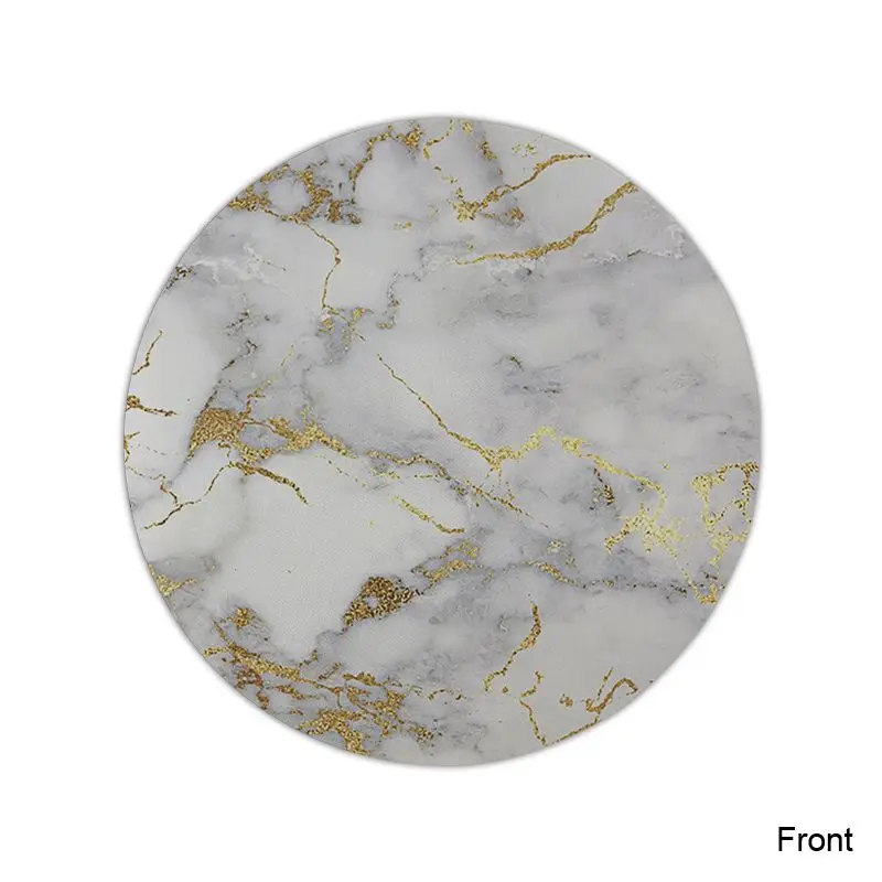 Gold marble Round Mouse Pads Non-Skid Desk Rubber Mouse Pad Game Mouse Pad office MousePad 22X22 CM (3)