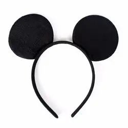 10 шт., повязка на голову с ушками Микки Мауса, хлопок, черный пластик и деревянные детские принадлежности для вечеринок/костювечерние
