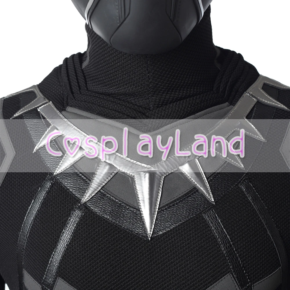 Cosplay&Ware [4]Black Panther Cosplay Costume Men Carnival Halloween Adult Suit Custom Made -Cosplay&Ware anime Shop