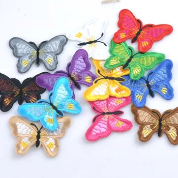 

Butterfly DIY Patches mixed Embroidered Patch Fabric Badges Iron-On Sewing for Decorative Clothes Ornament CP0920