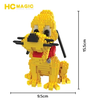 

HC Magic Blocks Cartoon Bruto dog Mini Blocks little squirrel Building Toys For Children Juguetes Auction Anime Model Kids Gifts