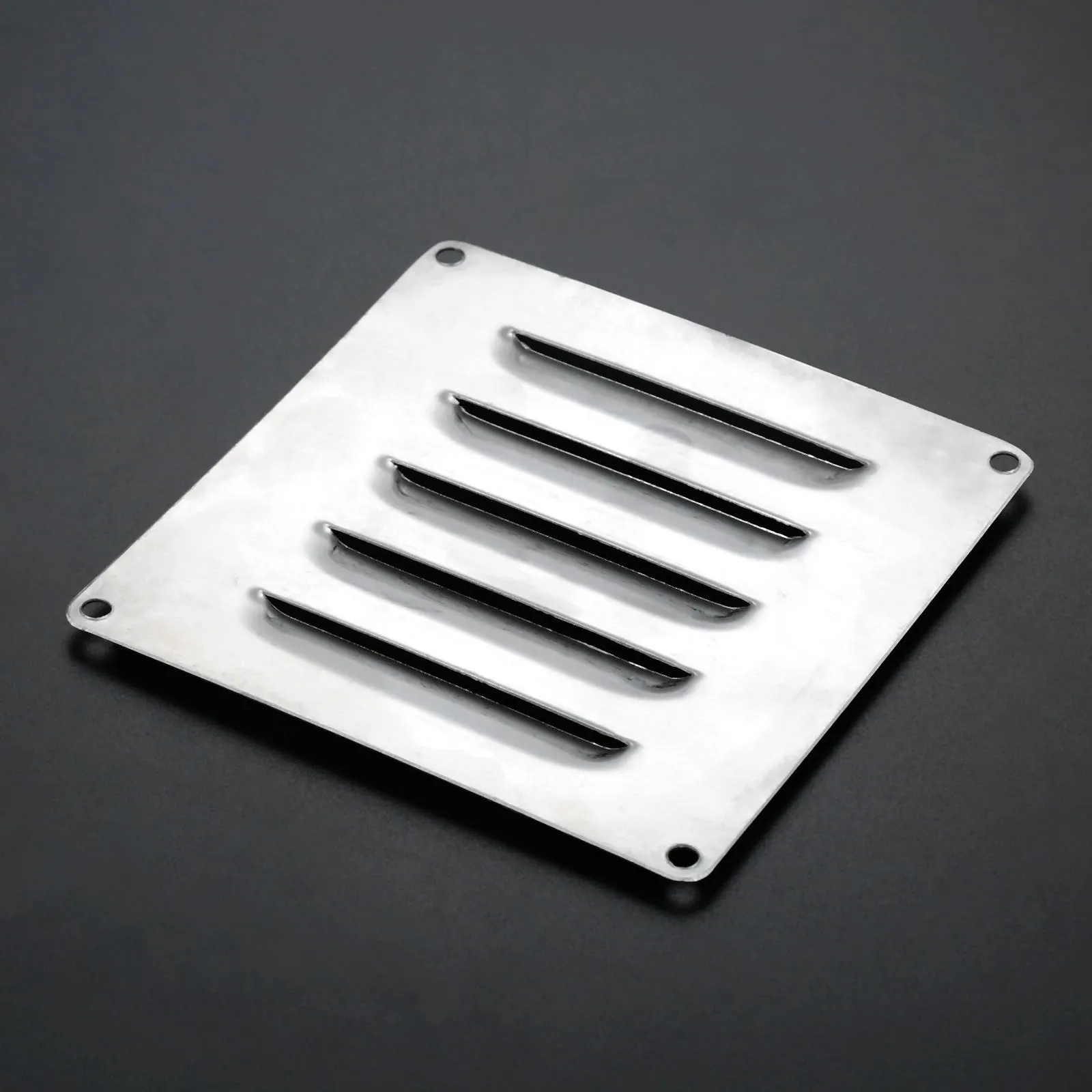

120mm*120mm Marine Square Air Vent Grille Metal Wall Ventilation Boats Stainless Steel Vertical Rectangular Louvered Vent Cover