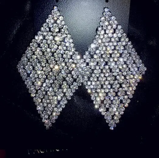 Женские серьги подвески с кристаллами в форме водопада|bride earrings|earrings forearrings for women
