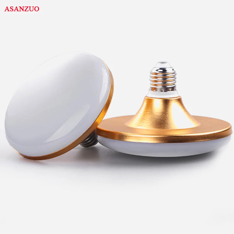 E27 светодиодная лампа 12W18W24W36W50W 5730SMD плоская Светильник ПА 220 В НЛО алюминиевый