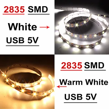 

5V USB LED Strip Wit/Warm Keuken Closet Nachtlampje RF Afstandsbediening voor Home garderobe LED Diode Tape