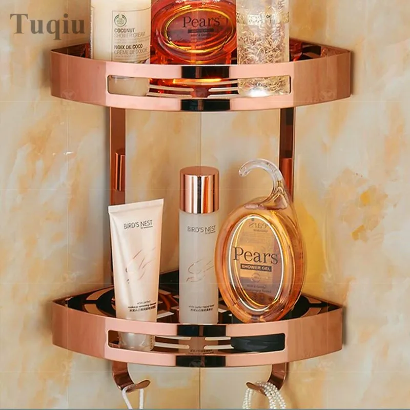 Free Shipping Rose Gold Stainless Steel Bathroom Soap Dish Bath Shower