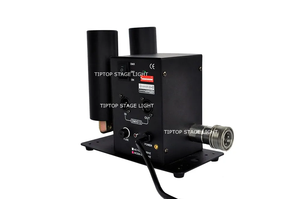 Máquina de Tubo Medidor de Gás Mangueira de Jato Coluna de Controle Luzes do Palco Duplo Estágio Co2 Comutável Co2 6 Dmx Levaram Co2 Concerto Dispositivo 90 V e 240 v 10 controle coluna co2 jet 6 metro mangueira