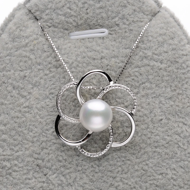 Женский кулон с жемчугом и натуральным 9 10 мм|necklaces for women|necklace necklacenecklace silver necklace |
