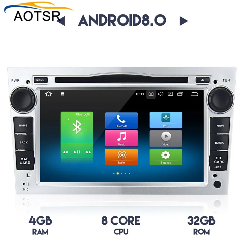 Cheap Android 8.0 car dvd Radio player For Opel Corsa C 2004-2006 /Astra H gps navigation car multimedia stereo head unit with 8 core 2
