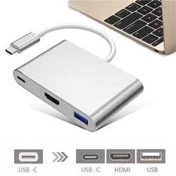 Feniores 2019 новый тип C USB 3,1 до USB-C 4 K HDMI USB3.0 адаптер 3 в 1 концентратор для Apple Macbook Лидер продаж A20