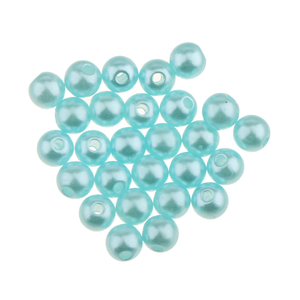 400Pcs Gorgeous Plastic Pearl Beads for Bride Wedding DIY Jewelry Making 4mm Blue / Beige