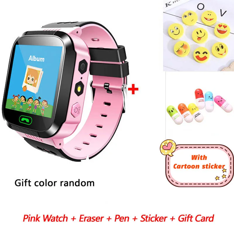 Greentiger Q02 Детские умные часы камера освещение сенсорный экран SOS Вызов LBS отслеживание местоположения Finder Детские умные часы - Цвет: pink add g