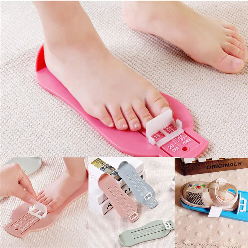 Kids Baby Foot Measuring Device Shoes Gauge Ruler for Children Footful Measure Shoes Size at Home Yellow Red Green Blue