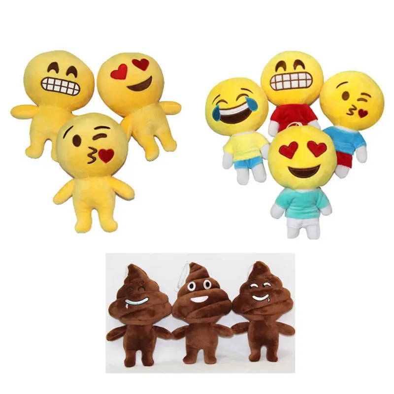 120pcs Very cute catoon emoji Poo Shape doll Stuffed Plush toy