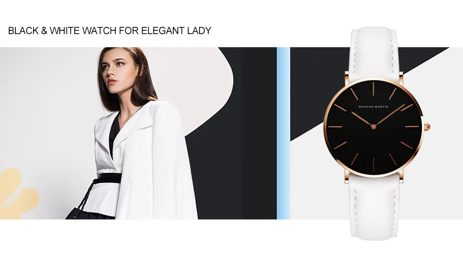 Ханна Мартин бренда модные простые Японии кварцевые часы кожаный ремешок нейлон часы Для женщин Аналоговый Водонепроницаемый наручные часы