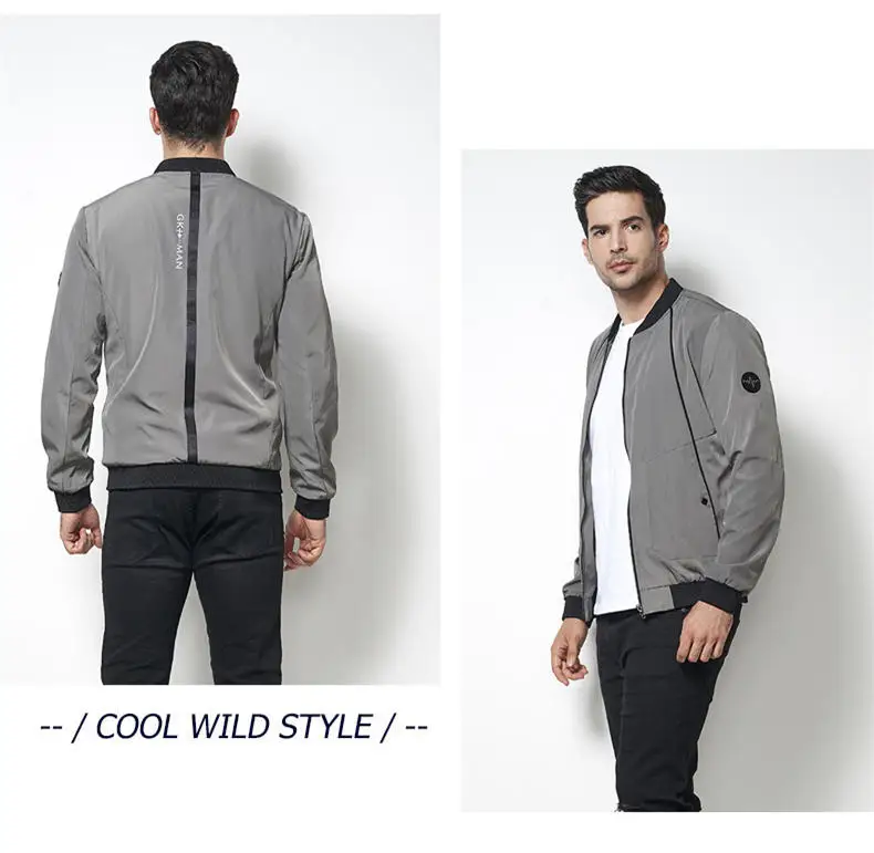 MuLS 2019 Spring Jacket Men Autumn Mandarin Baseball Collar Jacket Coat Suede Spring Mens Male Fit Outwear Size M-4XL Drop-Ship12
