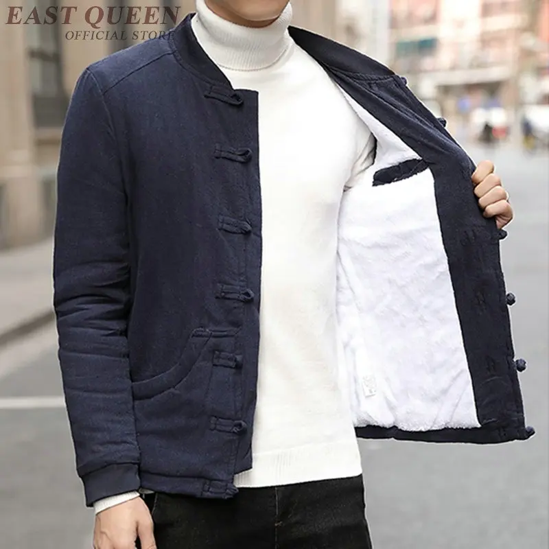 Chinese traditional man tops chinese padded jacket oriental coats men thickness Chinese knitted men clothing DD477 F