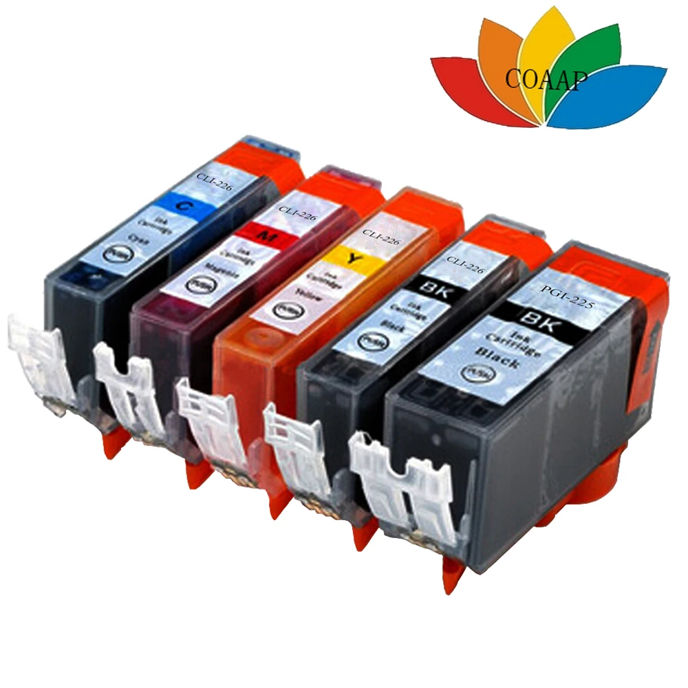 

5x Compatible pgi225 cli226 ink cartridge for canon PIXMA IX6520 MX882 MX892 MG8220 MG5120 MG5220 MG5320 MG6110 MG6120 Printer