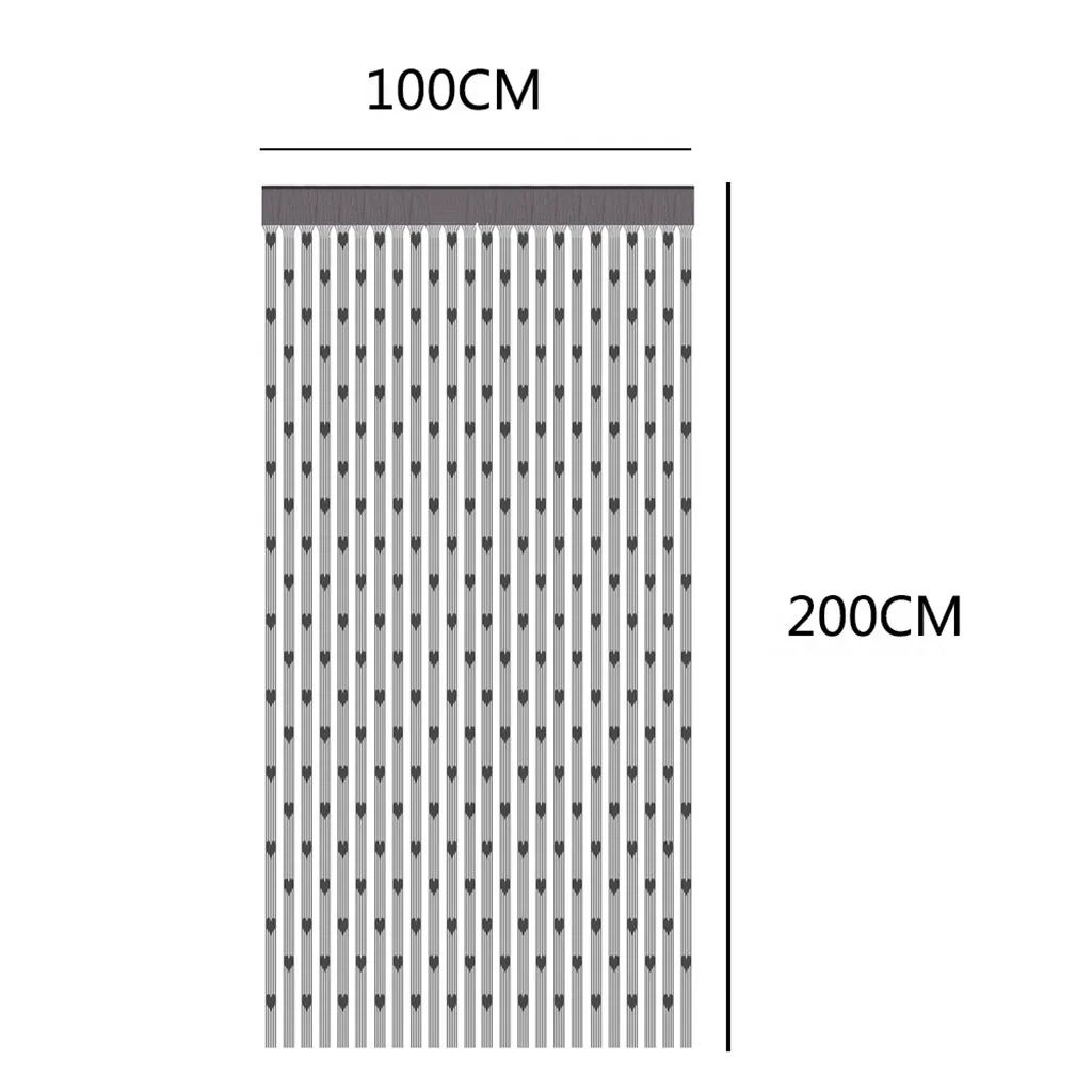 100x200 см Love Heart струнная занавеска для окна или двери, прозрачная занавеска, балдахин, украшение дома, декоративная занавеска для гостиной