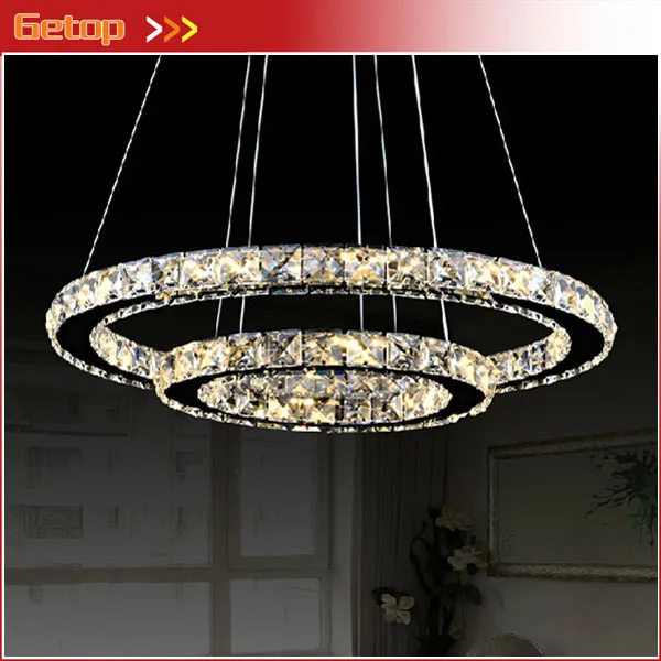 round crystal chandelier modern