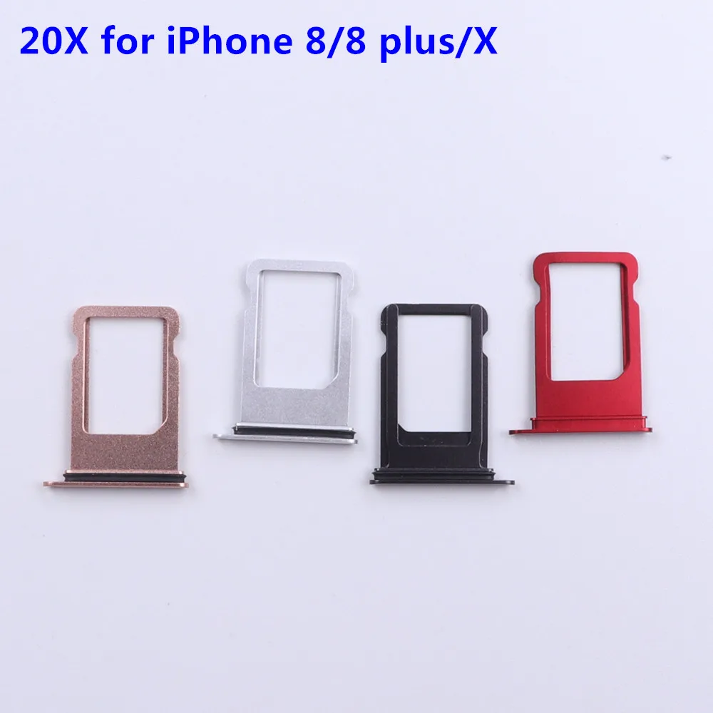 

20pcs SIM Card Tray Holder for iPhone 8 Plus 8P 8G X SIM Card Adapter Replacement Parts