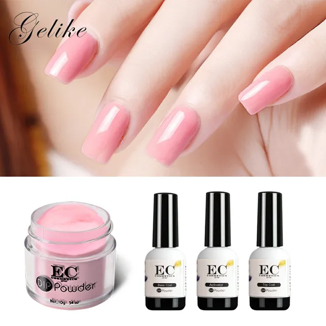 Acrylic Nails Dip Powder Organic Starter Kit Gel Varnish No Uv Light