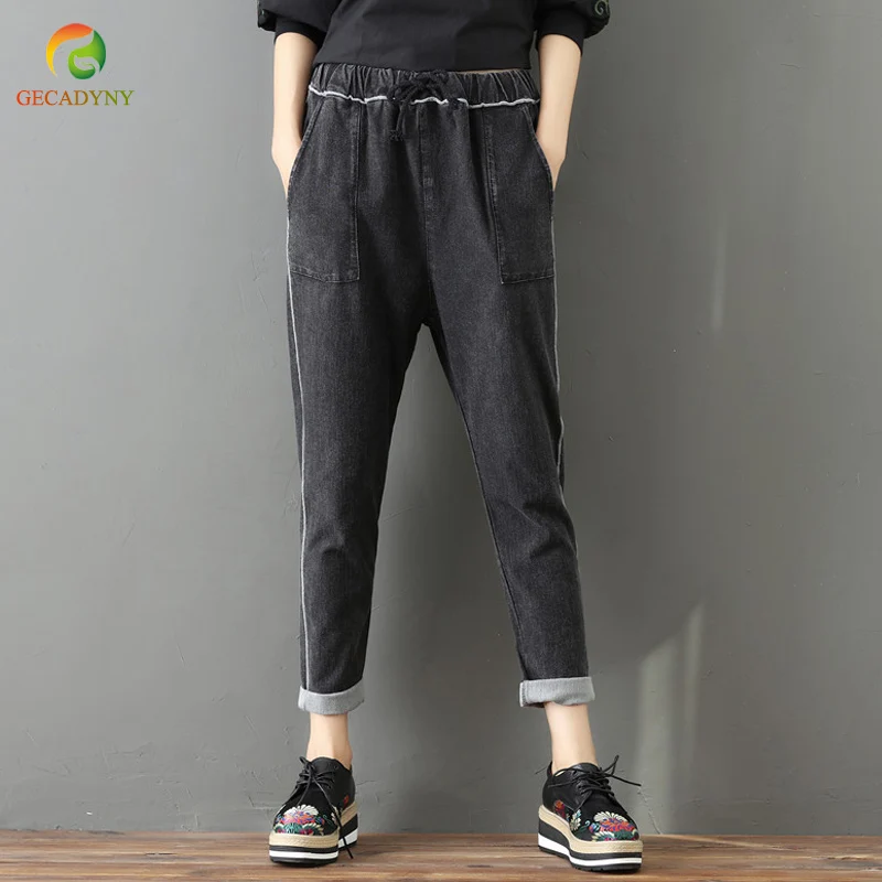 2019 Women Jeans Harem Pants Women Trousers Casual Loose