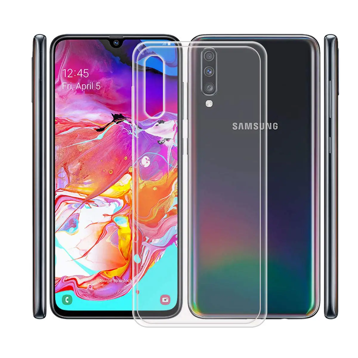 Прозрачный чехол из мягкого ТПУ для samsung Galaxy A10 A20 A30 A40 A50 A70 чехол на заднюю панель мобильного телефона тонкий прозрачный силиконовый чехол