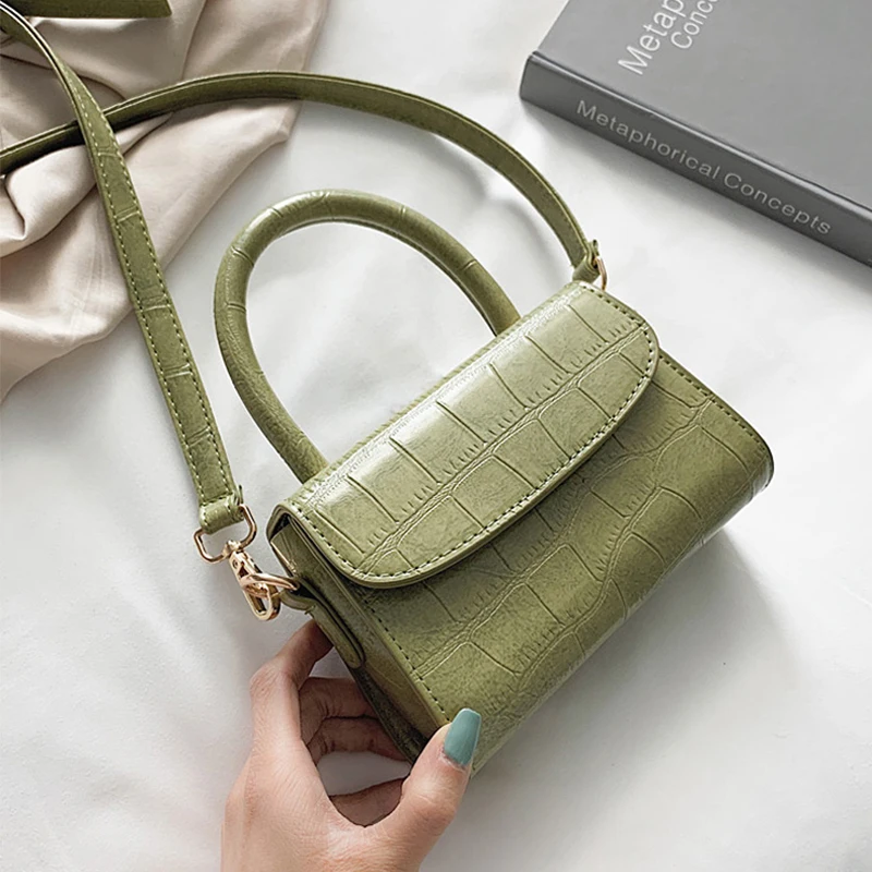 Crocodile Pattern Crossbody Bags For Women 2020 Small Chain Handbag small bag PU Leather Hand Bag L - 33004426425