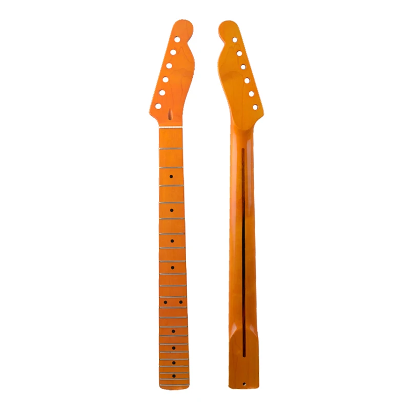 

Deep Yellow Gloss Maple Guitar Neck Fingerboard with Back Strip for FD TL Electric Guitar Replacement