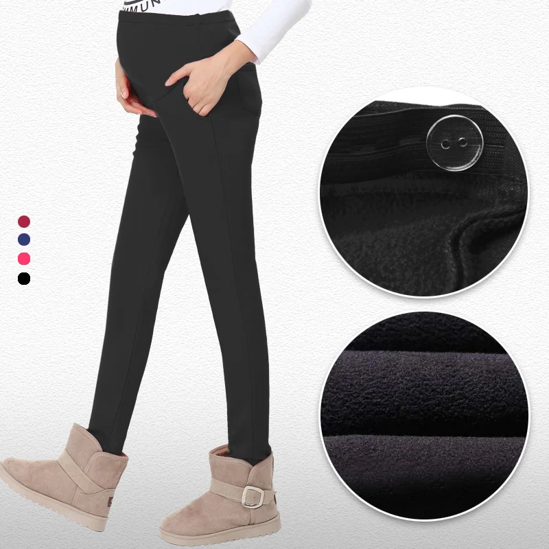 2017 Winter Warm Maternity Pants for Pregnant Women Plus Velvet