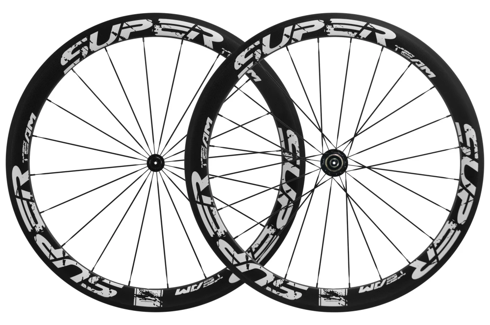

Superteam 700c 50mm carbon clincher wheels Basalt brake matte