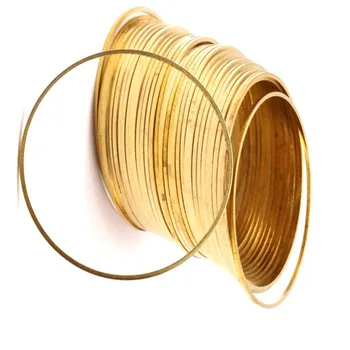 

24pc.. Raw Brass Circle Connectors.sz (45x1x1mm) BS 1084